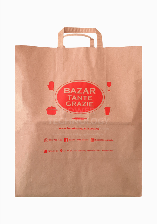 Bolsas De Papel Impresas Con Asas Extra Grandes
