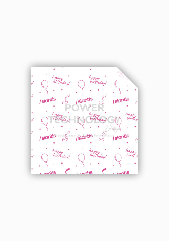 Papel 100% Antigrasa Impreso 1 TINTA 19x19 cm